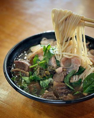 Half Tendon Half Beef Hand Pulled Noodle Soup