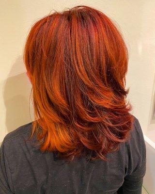 Deep copper | red color by TV/Chroma Salon.