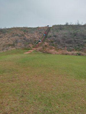 Pictures of going up the great mound.