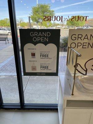 Grand opening deals