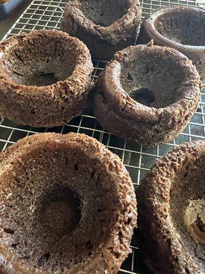 Brownie bowls ready for ice cream