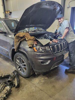 Our tech Andrew is happy to diagnose a Jeep problem.