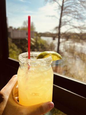 Margarita on the rocks (overlooking the rocks of the Coosa).