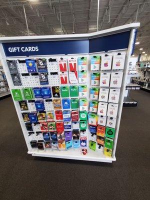 Many "Gift Cards" to purchase as well as Best Buy merchandise here.  6/26/2021