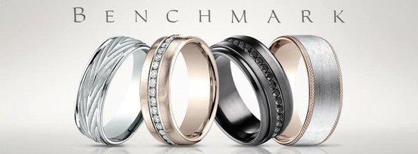 BENCHMARK RINGS - Alternative metals, traditional metals. Great styles for HIM & HER!