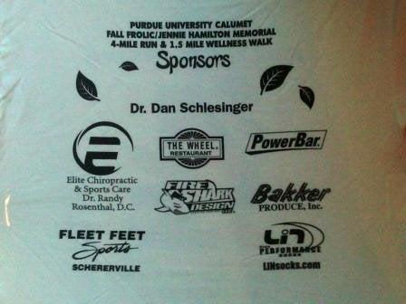 We Sponsored the Purdue University Calumet Fall Frolic Race