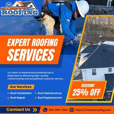 Discover why Manny's Roofing is your best choice for roofing! 

At Manny's Roofing, we take pride in delivering quality