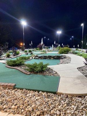 Brand new mini golf. It's open 6 pm to 11 pm