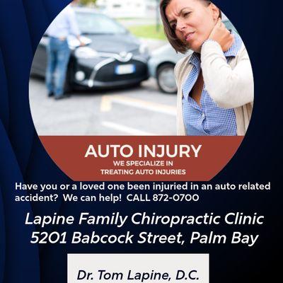 Auto Injury Clinic 
 Palm Bay
 "We treat auto injuries"