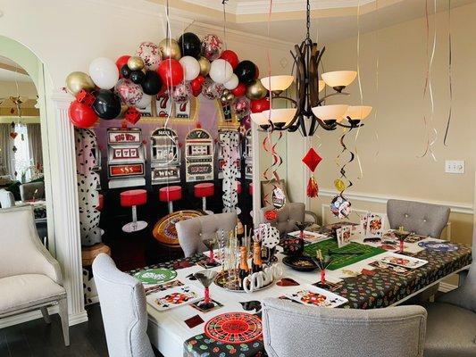 Casino Theme Birthday Balloons