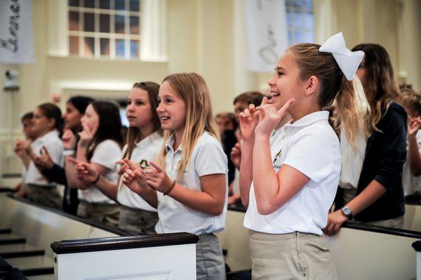 Students at The Christ School begin each day in Chapel.