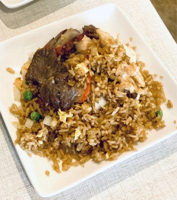 house fried rice (shrimp, chicken, beef, pork)