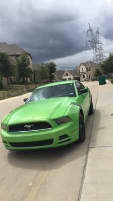 This is my mustang after they repaired my hail damage!