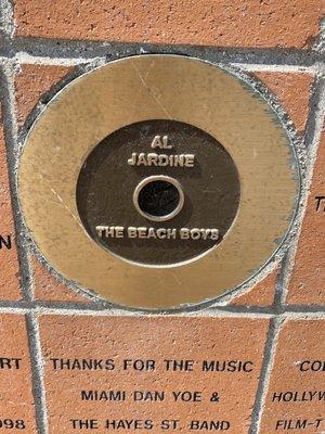 The All Brick Structure with gold records & donors names & legendary song verses. The Beach Boys Historic Landmark in Hawthorne CA