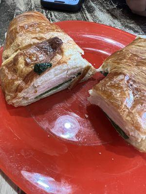 Turkey, spinach and havarti cheese on croaissant