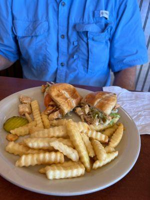 Chicken Philly and Fries