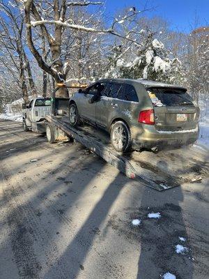 Driver loading my vehicle.