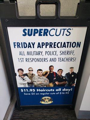 $11.95 haircut.  That's a great deal when you have to keep it fresh once a week.