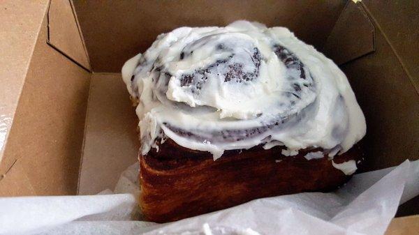 This cinnamon roll is huge!