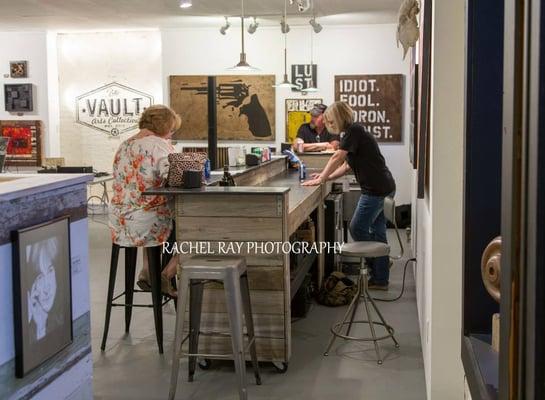 "The Vault" is the local art gallery and Sound Bank is upstairs.