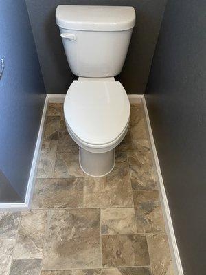 New upstairs toilet installed