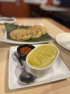 Potato curry and roti