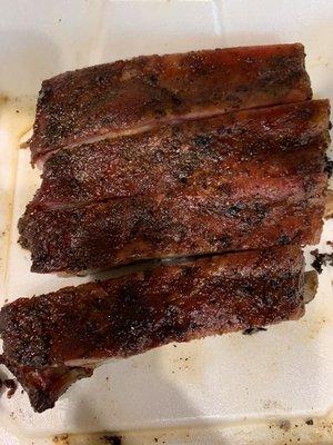 Smoked beef ribs @ $12/rack a deal and edible