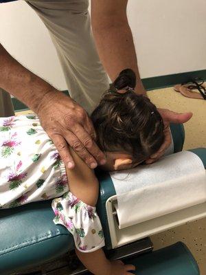 Dr. Maysonet is also really good at adjusting kids of all ages if they need it.