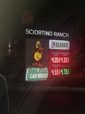 Gas station sign