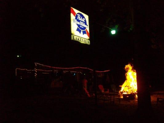 weekend bon fires on the beach