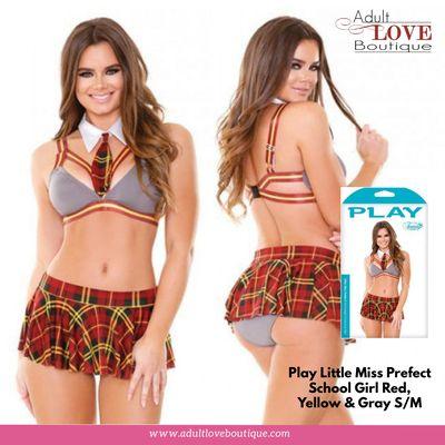 Play Little Miss Prefect School Girl Red, Yellow & Gray S/M https://bit.ly/3xUJvcZ