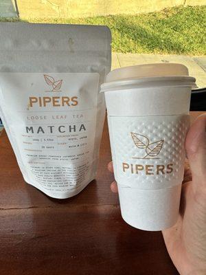 Brewed coffee and take home matcha