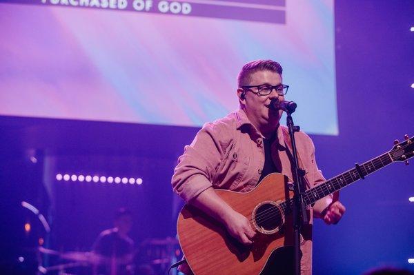 People leading worship at Christ Fellowship Church in Boynton Beach, FL