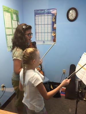 One of our violin lessons with our teacher Marisa.