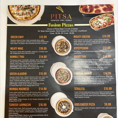 Menu front