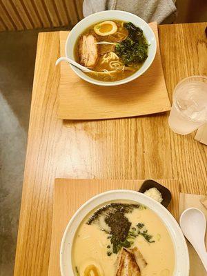 Shoyu Ramen and Tonkotsu Ramen.