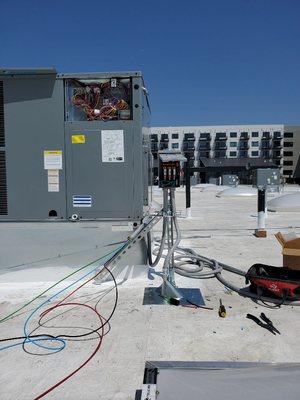 3 phase electrical power supply for AC machines for a warehouse.