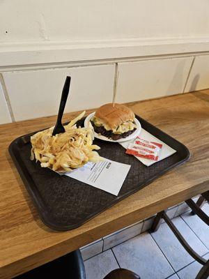 Smash Burgers with loaded fries