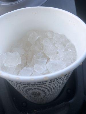 All ice no soda....