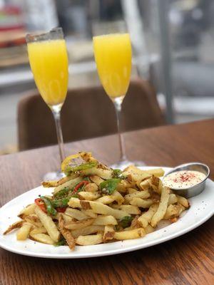 Kennebec Fries with Mimosas