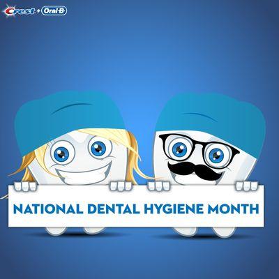 Happy Dental Hygiene Month to our hygienists, Clauda, Anna, Tracey, and Lexy.