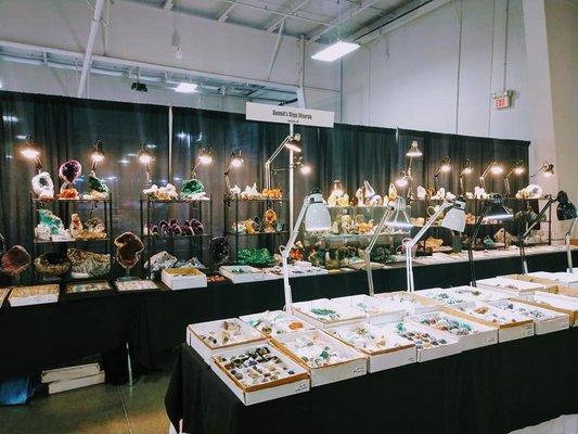 Our Booth at the annual Kansas City Gem and Mineral Show