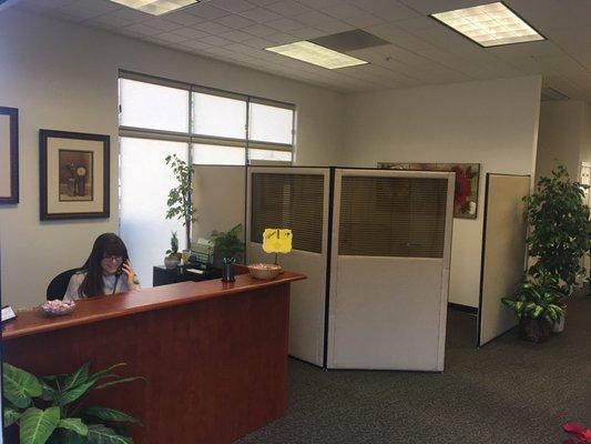 Reception/check-in desk