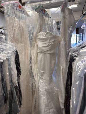 Wedding dresses for Dry Cleaning and FREE preservation for the December month drop OFFs