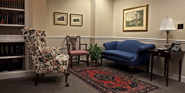 Attorney reception/waiting room.