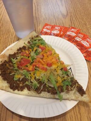 Want a Soft Taco? Don't do it! Get THIS instead! The Taco Pizza here at Cousins is one of the best slices I have ever had!