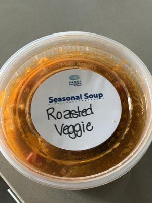 Seasonal roasted veggie soup