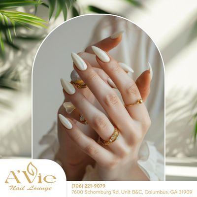 Make a statement with unique nails from A'vie Nail Lounge. Your hands deserve the spotlight!