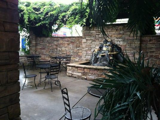 Nice patio to enjoy your meal on nice days.