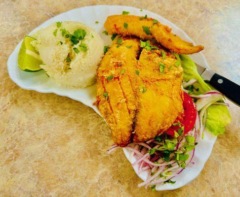 Filet de Pescado con arroz